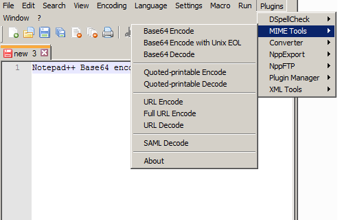 1. Notepad++ Base64 Encoder-Decoder Plugin